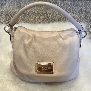 Marc Jacobs pale pink leather handbag with gold hardware